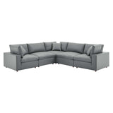 Haven Vegan Leather 5-Piece Sectional Sofa