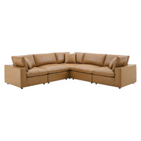 Haven Vegan Leather 5-Piece Sectional Sofa