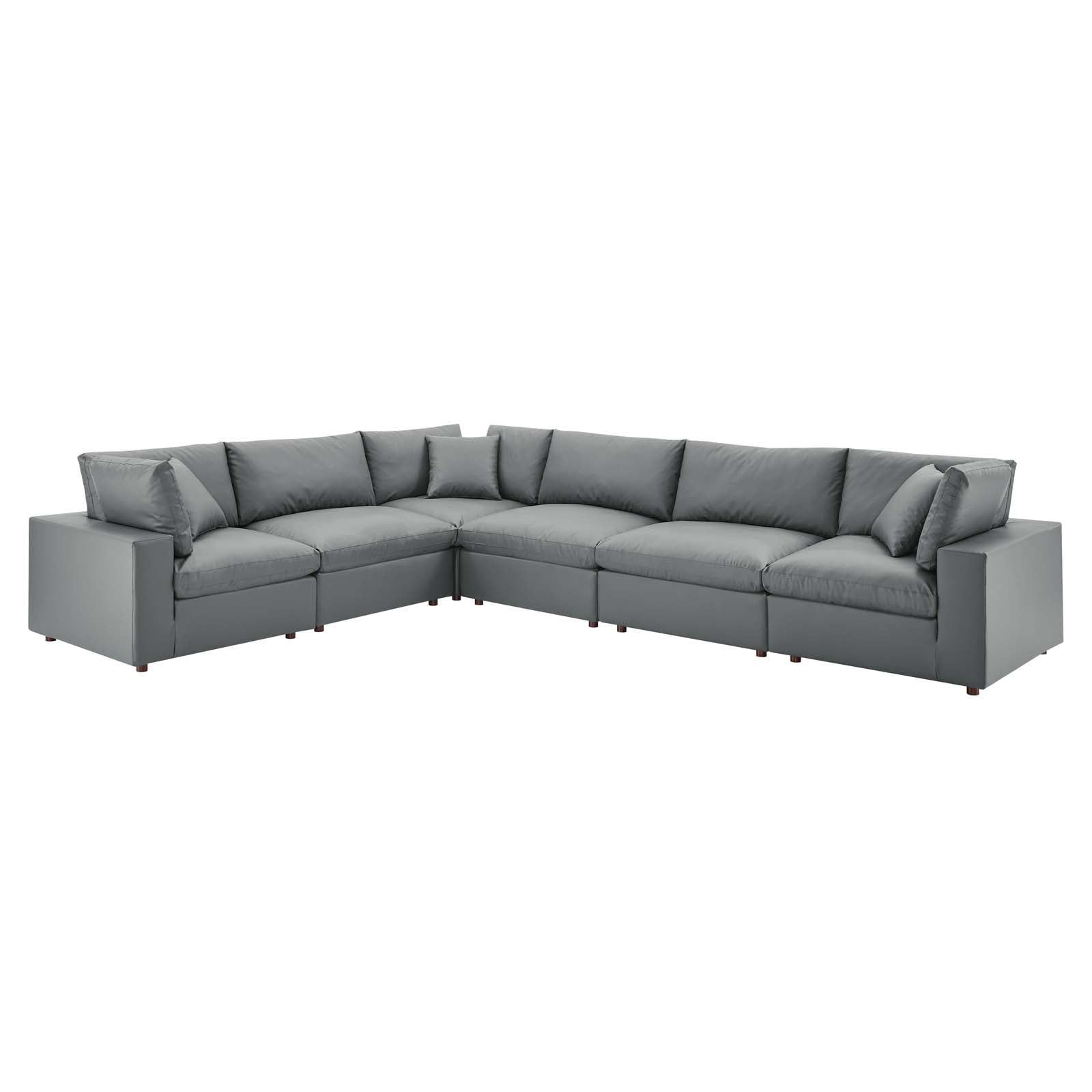 Haven Vegan Leather 6-Piece Sectional Sofa