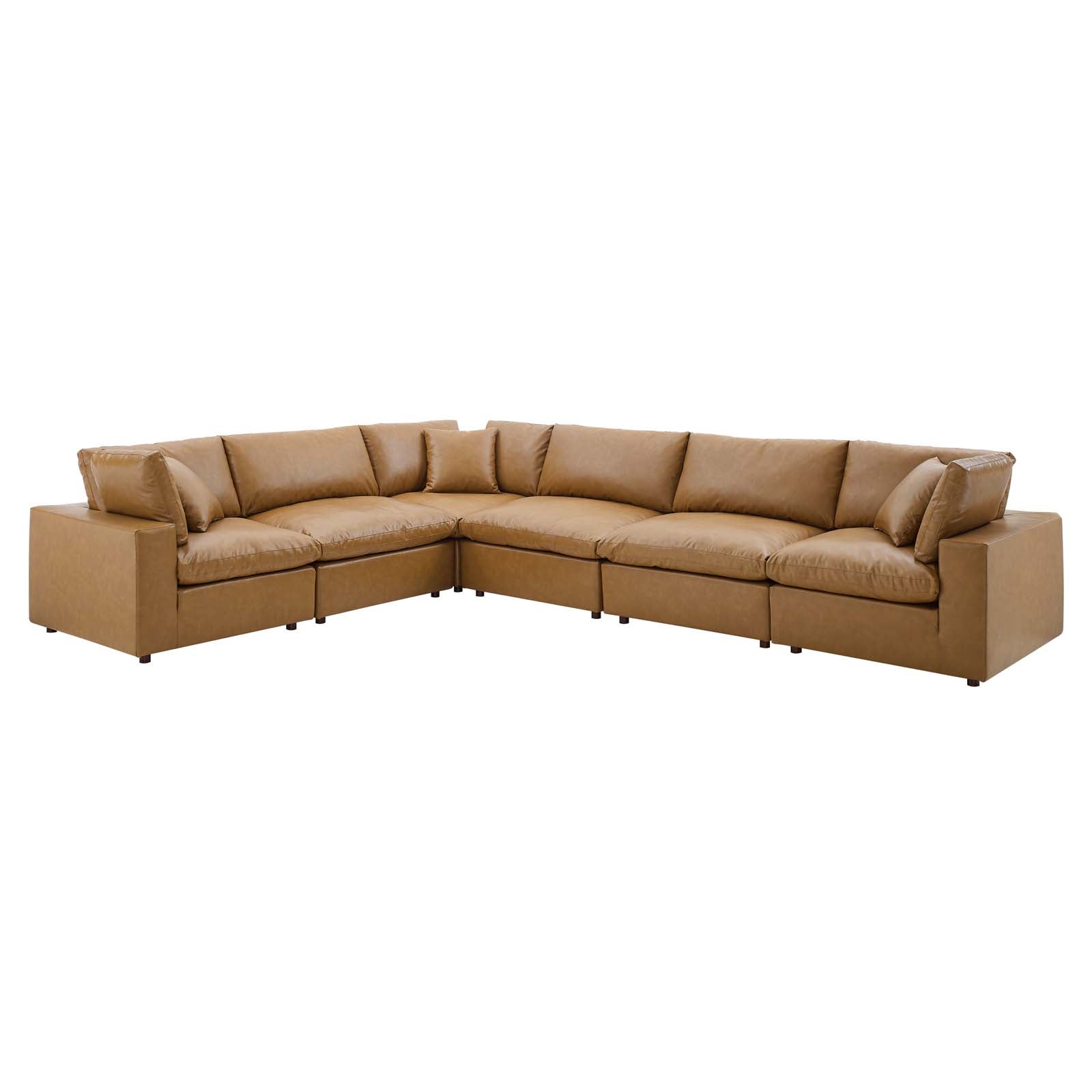 Haven Vegan Leather 6-Piece Sectional Sofa