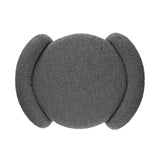 Nebula Boucle Upholstered Ottoman, Charcoal