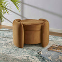 Nebula Upholstered Performance Velvet Ottoman