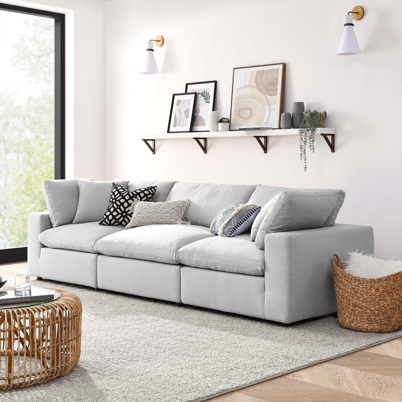 Haven Deep Seat Sectional Sofa, 3 Seater