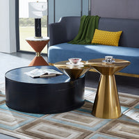 Hourglass Side Table, Gold