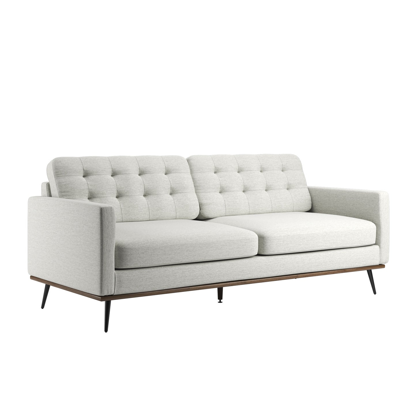 Loft 3 Seater Sofa, White | 6.5 Feet