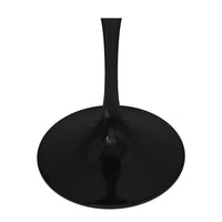 Tulip Round Fiberglass Dining Table Black Base