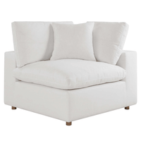 Haven 4 Seater Sectional Sofa With Ottoman, White