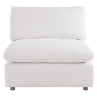 Haven 4 Seater Sectional Sofa With Ottoman, White