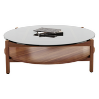 Oslo Coffee Table, 39" Round, Dark Walnut