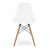 Eiffel Dining Chair, Wood Legs White