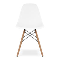 Eiffel Dining Chair, Wood Legs White