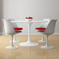 Tulip 48" Fiberglass Dining Table & Chairs Set