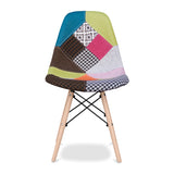 Eiffel Dining Chair, Wood Legs Multi