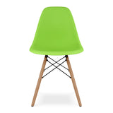 Eiffel Dining Chair, Wood Legs Green