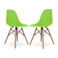 Eiffel Mid Century Modern Side Chair with Green