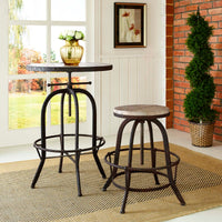 Collect Wood Top Bar Stool