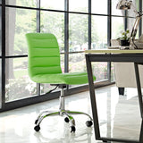 Ripple Armless Mid Back Vinyl Office Chair