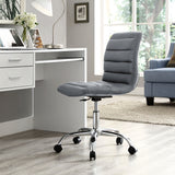 Ripple Armless Mid Back Vinyl Office Chair