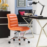 Ripple Armless Mid Back Vinyl Office Chair