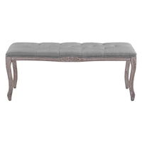 Regal Vintage French Upholstered Fabric Bench