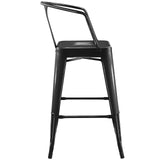 Promenade with Metal Seat Bar Stool with Arms