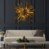 Pervade Starburst Brass Pendant Light Chandelier