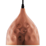 Dimple Bell-Shaped Rose Gold Pendant Light