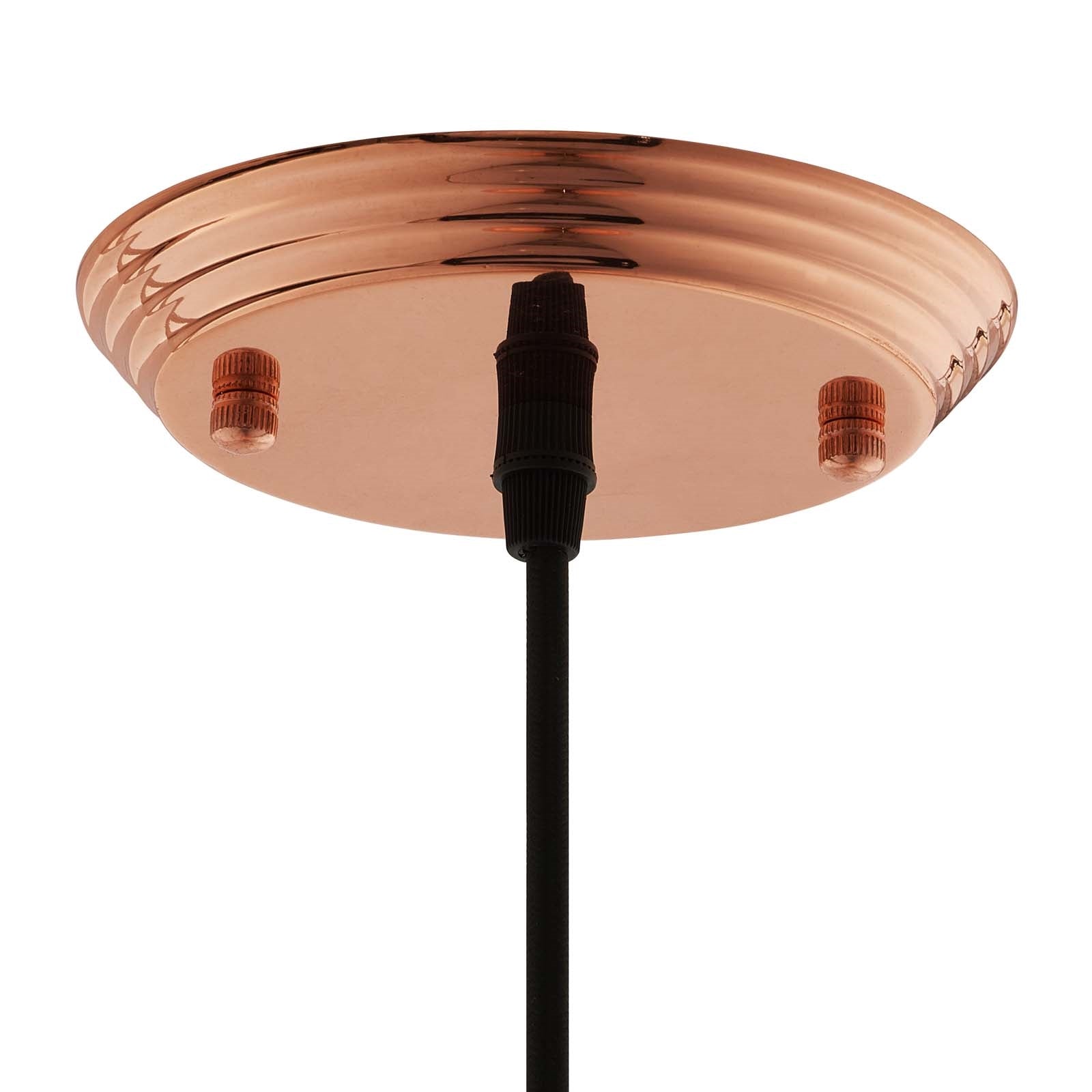 Dimple Bell-Shaped Rose Gold Pendant Light