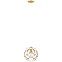 Rarity Geometric Decagon-Shaped Brass Pendant Light