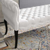 Adelia Chesterfield Style Button Tufted Performance Velvet Bench