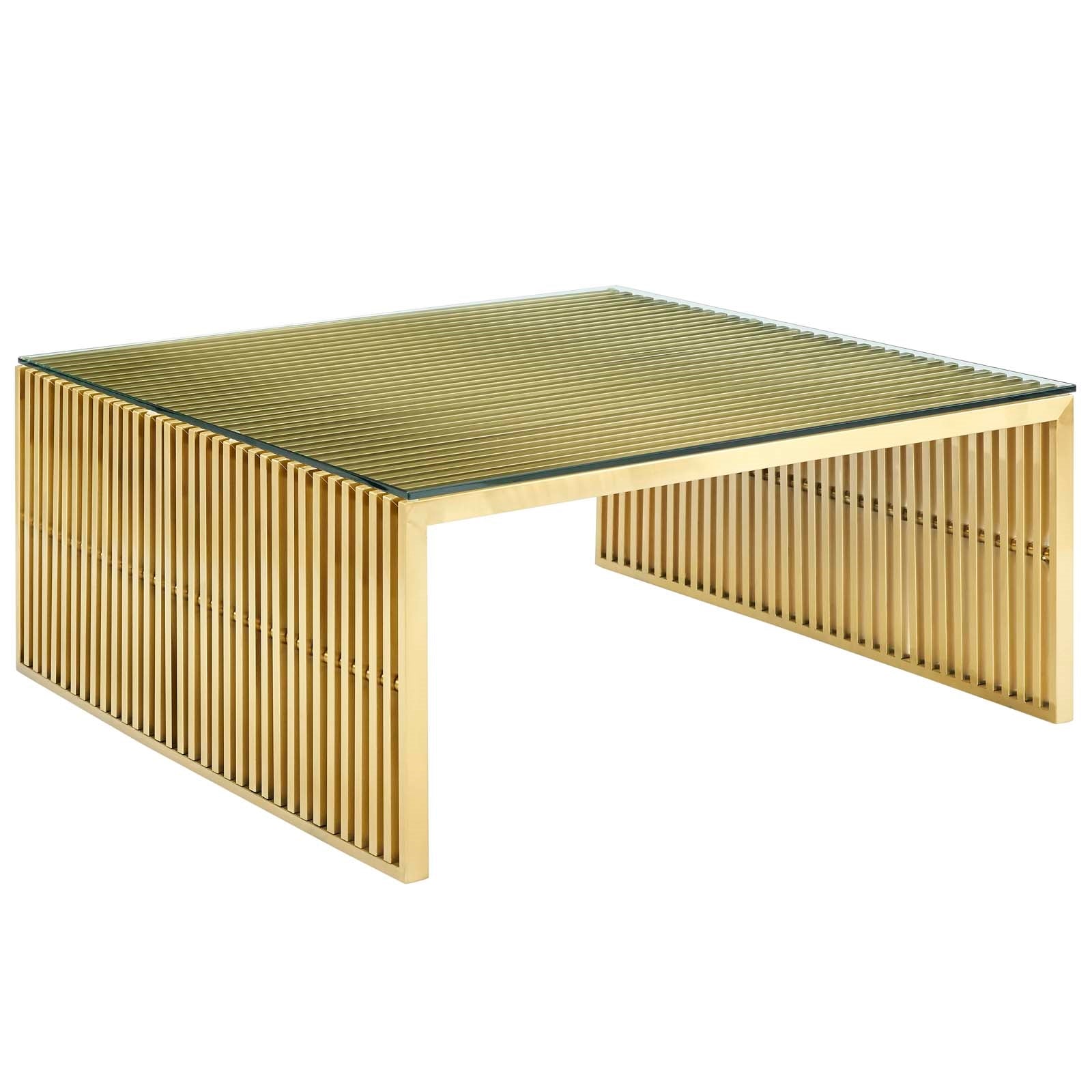 Grid Stainless Steel Coffee Table