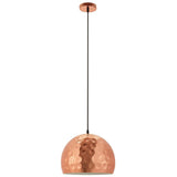 Dimple Bell-Shaped Rose Gold Pendant Light