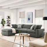 Haven Down Filled Overstuffed 4 Piece Plush Sectional Sofa Set