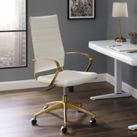 Jive Gold Stainless Steel Highback Office Chair