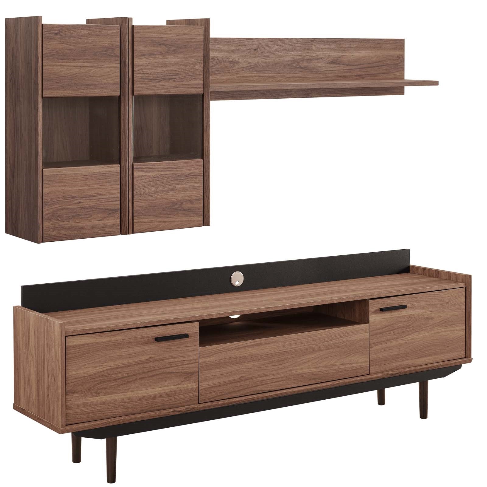 Visionary 71" TV Stand in Walnut Black