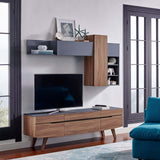 Scope 71" TV Stand in Walnut Gray