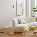 Silo Glass Globe Glass and Metal Floor Lamp