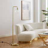 Silo Glass Globe Glass and Metal Floor Lamp