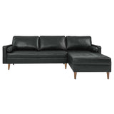 Valour 98" Leather Sectional Sofa