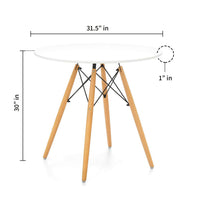 Parisian 32 Dining Table In White/Natural