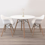 White Eiffel dining table set