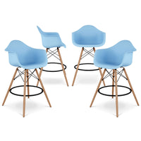 Set of 4  Eiffel 28" Counter Height Stool  Blue