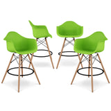 Set of 4 Eiffel 28" Counter Height Stool Green