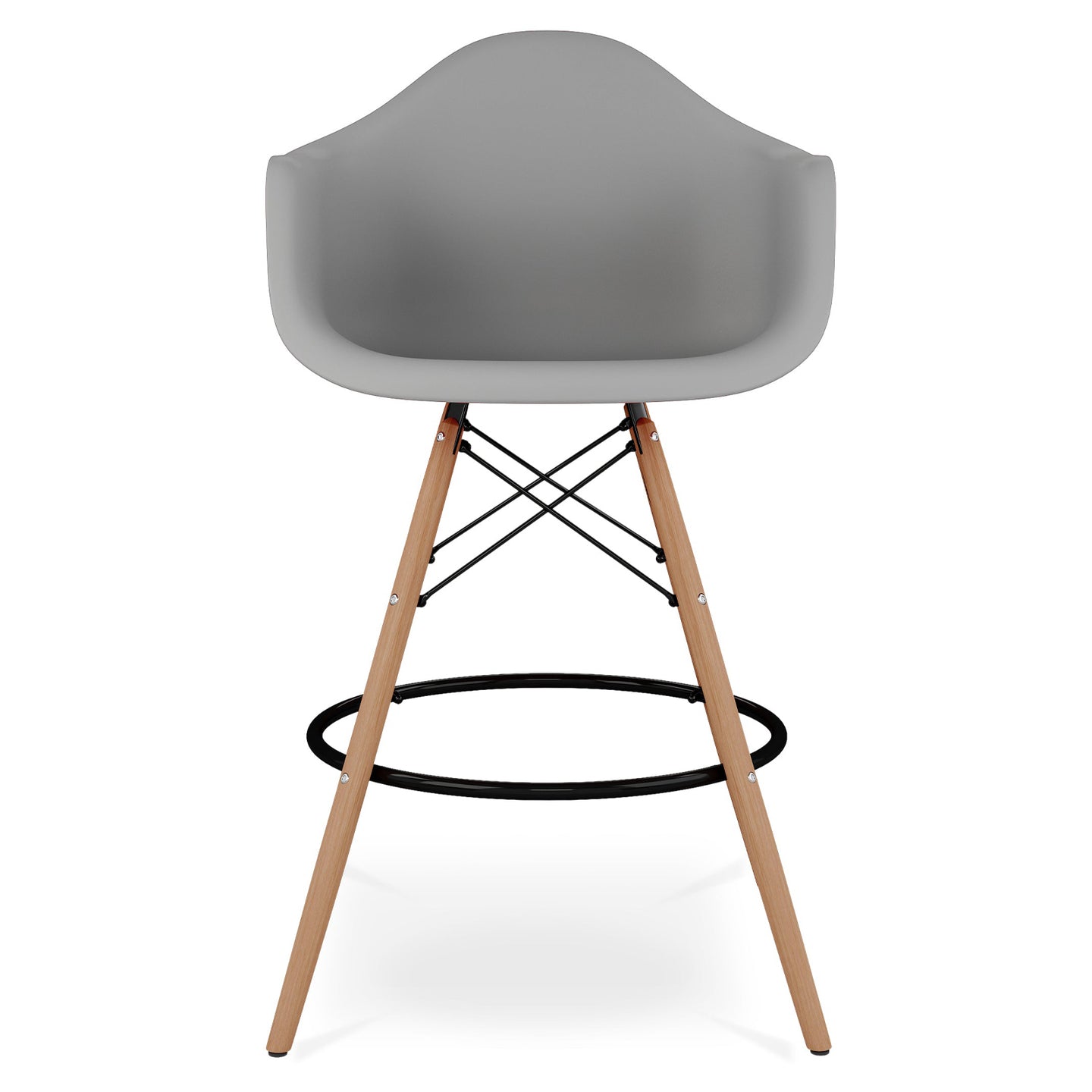 Eiffel Counter Stool With Arms, Gray