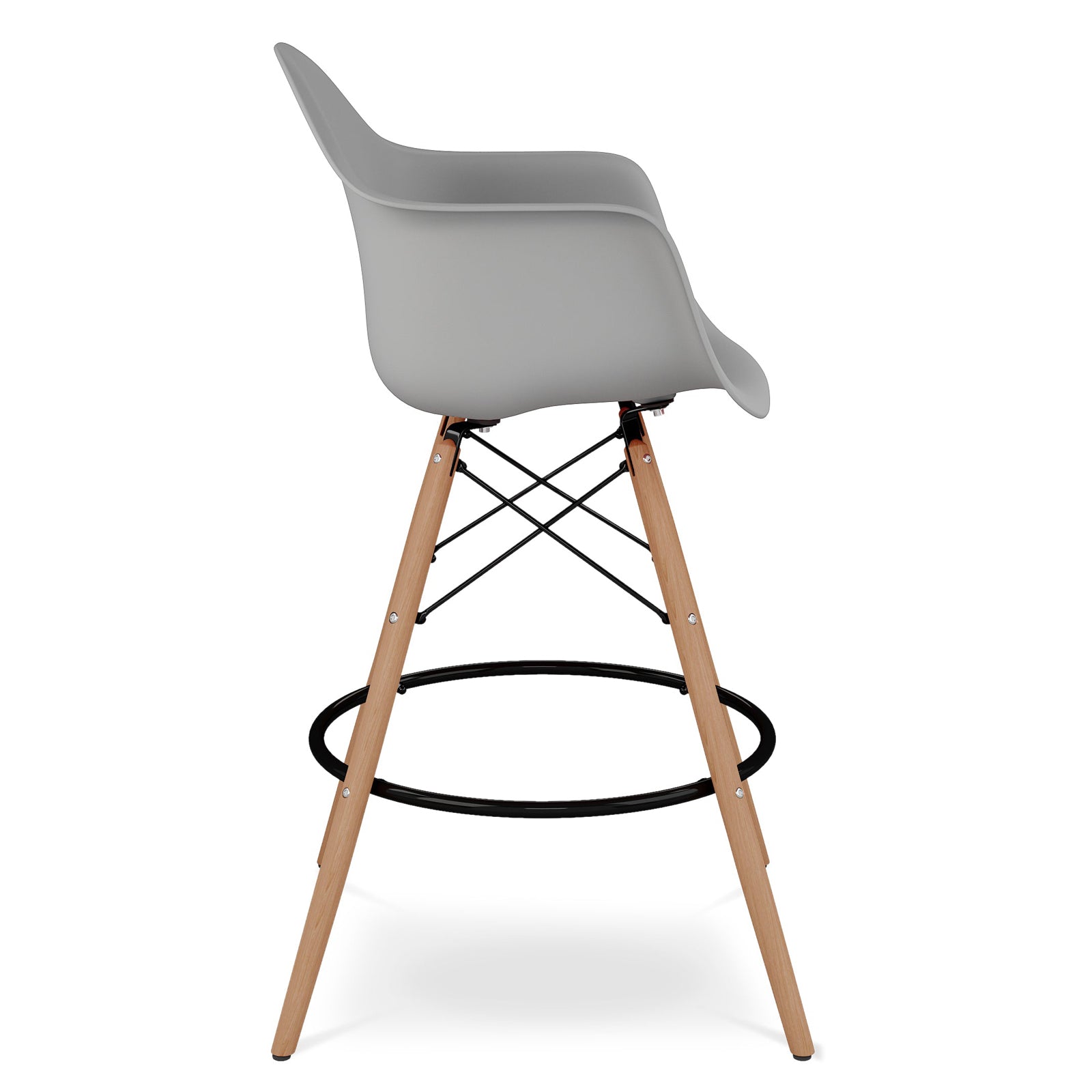  Pyramid Plastic Counter Stool with Arms