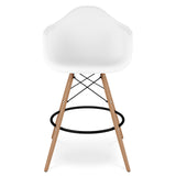 Eiffel Counter Stool With Arms, White