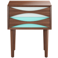 Arne Vodder 2 Drawer Nightstand, Walnut