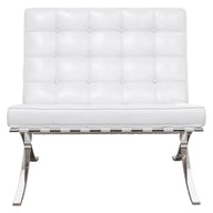 Barcelona Chair, White Top Grain Leather