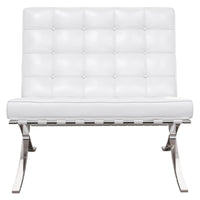 Barcelona Chair, White Top Grain Leather