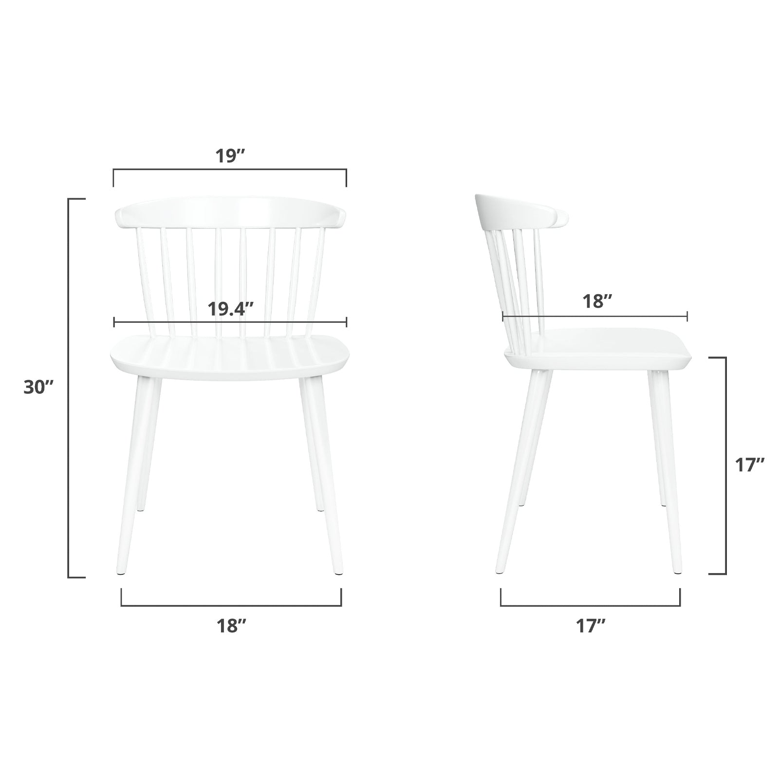 Plastic Dining Chair White